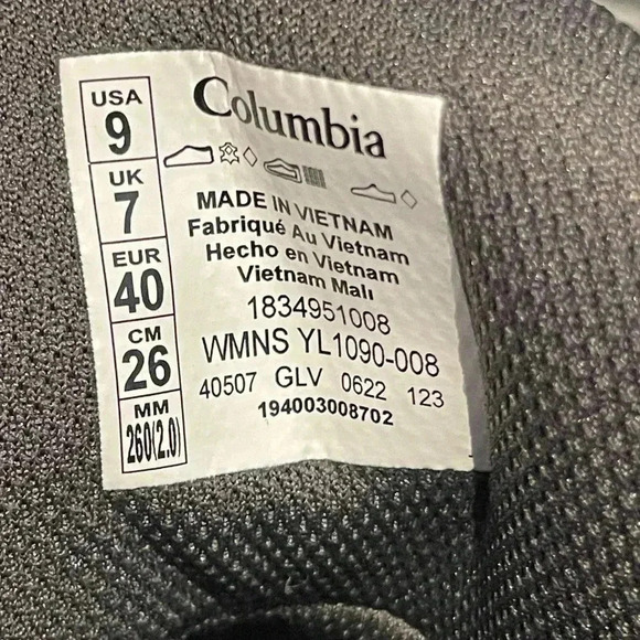 Columbia Women's Yoncalla Mid  Waterproof Stratus Dusty Iris Shoe sz 9 - Picture 6 of 7